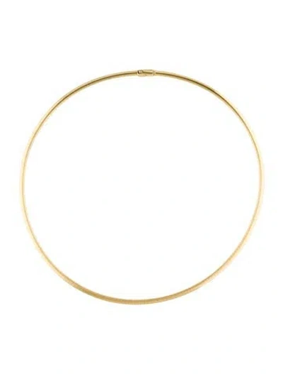 Pre-owned Hstern 18k Diamond Omega Collar Necklace, 17.5" In Multicolor