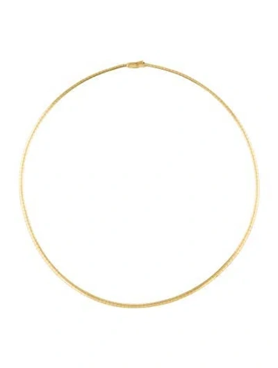 Pre-owned Hstern 18k Diamond Omega Necklace, 16.5" In Multi
