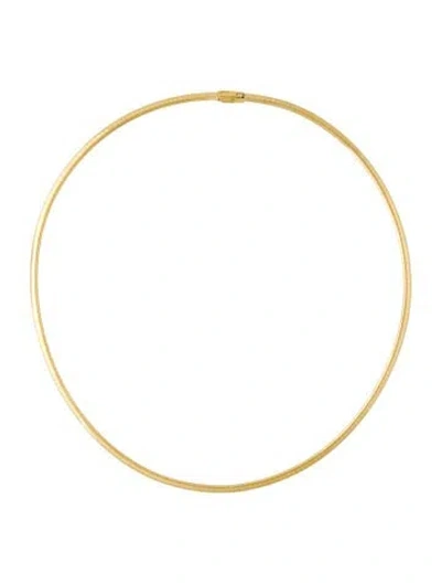 Pre-owned Hstern 18k Diamond Omega Necklace, 17.75" In Multi