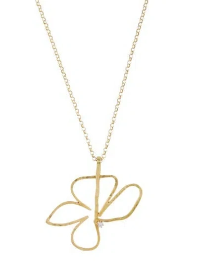 Pre-owned Hstern 18k Diamond Oscar Niemeyer Pendant Necklace, 20" In Multicolor