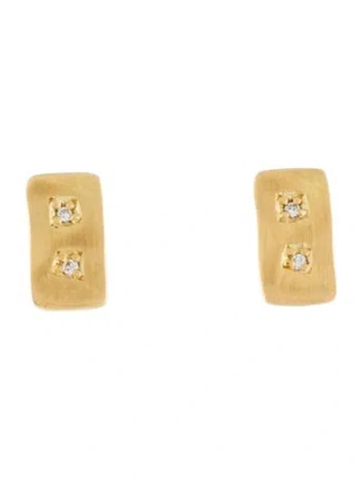 Pre-owned Hstern 18k Diamond Stud Earrings In Multi