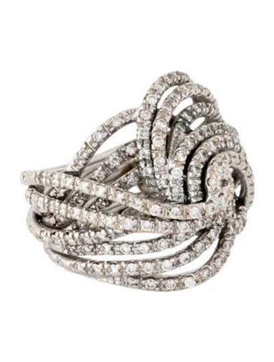 Pre-owned Hstern 18k Diamond Zephyr Ring In Multicolor