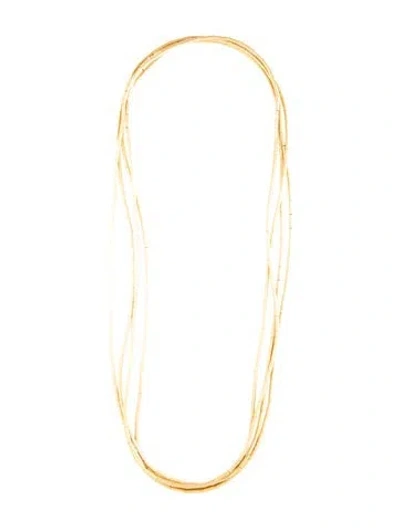 Pre-owned Hstern 18k Fluid Chain Necklace, 107" In Multi