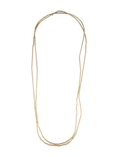 Pre-owned Hstern 18k Fluid Gold Necklace, 65" In Multi