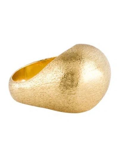Pre-owned Hstern 18k Golden Stone Cocktail Ring In Multi