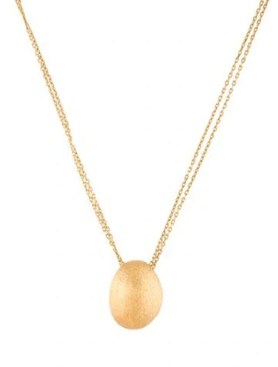 Pre-owned Hstern 18k Golden Stones Pendant Necklace, 17.5" In Multi