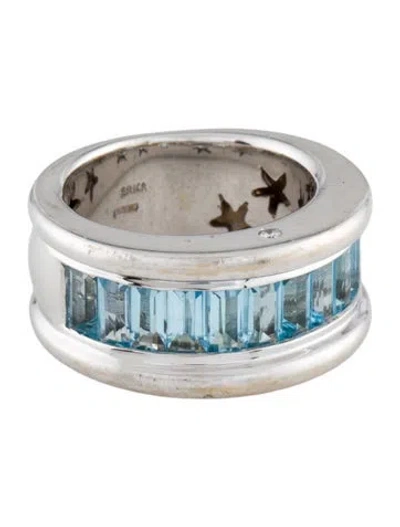 Pre-owned Hstern 18k Topaz & Diamond Band In Multi