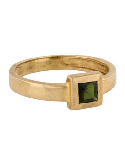 Pre-owned Hstern 18k Tourmaline Ring In Multi