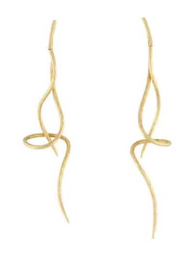 Pre-owned Hstern 18k Zephyr Drop Earrings In Multi