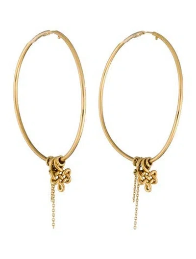 Pre-owned Hstern Diane Von Furstenberg By H. Stern 18k Love Knot Hoop Earrings In Multicolor