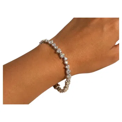 Pre-owned Hstern H. Stern 11.7 Carat Heart-cut Diamond Platinum Bracelet With Original Papers In Multi