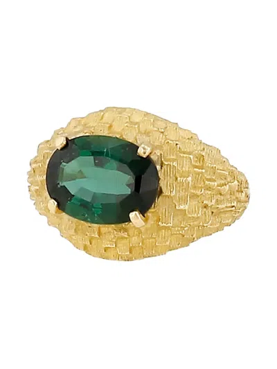 Pre-owned Hstern  Yellow Gold And Tourmaline Ring
