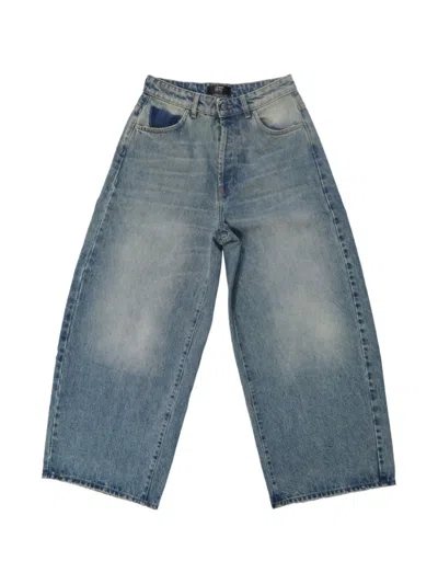 Htc Los Angeles Baggy Wide-leg Jeans In Blue