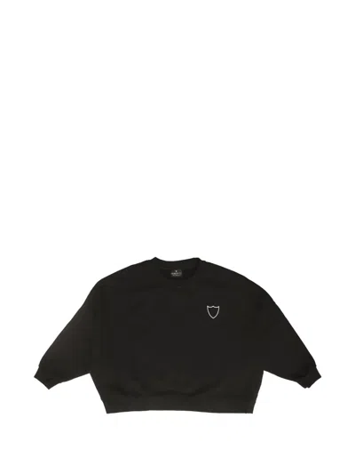Htc Los Angeles Batwing-sleeve Logo-print Sweater In Black