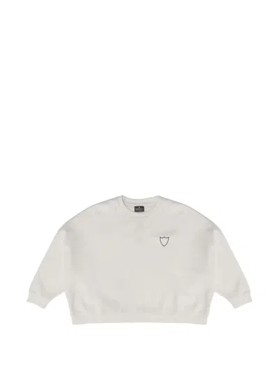 Htc Los Angeles Batwing-sleeve Logo-print Sweater In White