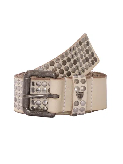 Htc Los Angeles Studded Buckle Belt In Neutral
