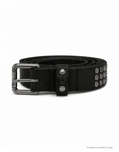 Htc Los Angeles Black 3000 Studs Leather Studded Belt