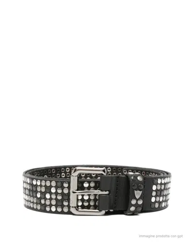 Htc Los Angeles Black 5000 Stud Leather Studded Belt