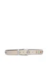 Htc Los Angeles Buckle-fastening Leather Belt In Neutral