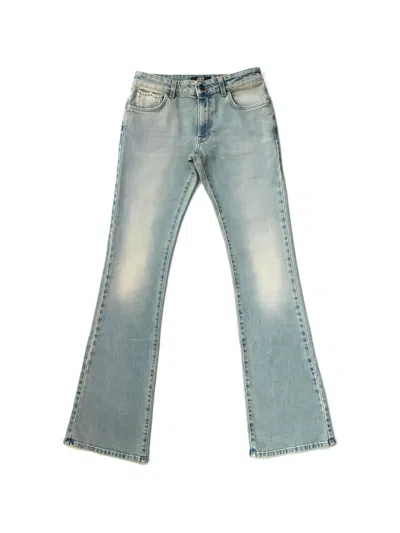Htc Los Angeles Curly Faded Jeans In Blue