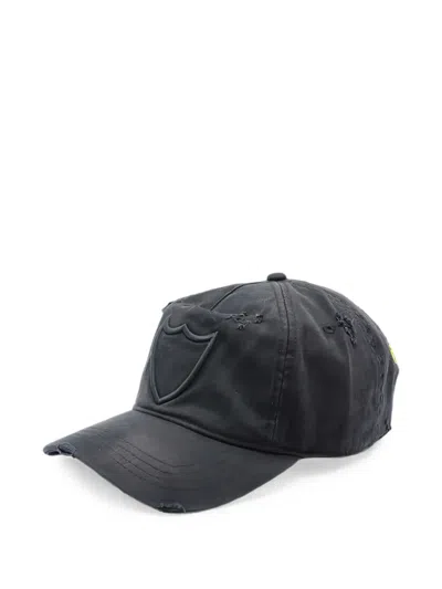 Htc Los Angeles Distressed Embroidered Baseball Cap In Black