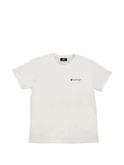 Htc Los Angeles Distressed-effect Print T-shirt In White