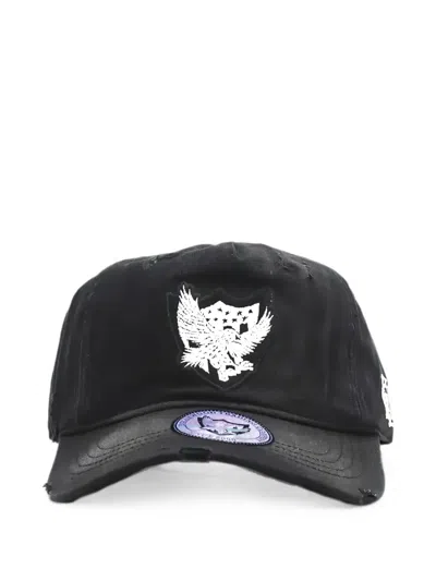 Htc Los Angeles Eagle-patch Distressed Baseball Cap In Black