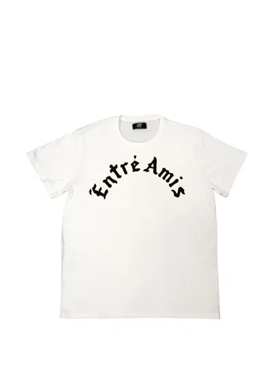 Htc Los Angeles Entre Amis Flocked-print Cotton T-shirt In White