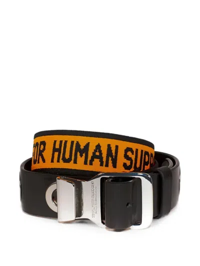 Htc Los Angeles Eyelet-embellished Elasticated Belt In Black