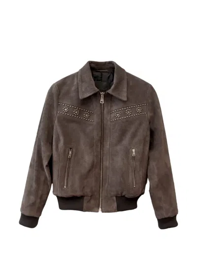 Htc Los Angeles Francisville Suede Jacket In Brown