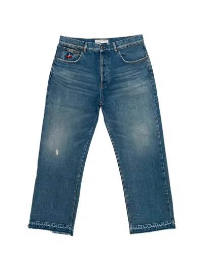Htc Los Angeles Gatorade Leather-patch Jeans In Multi