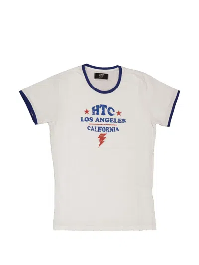 Htc Los Angeles Graphic-print Slim-fit T-shirt In Gray