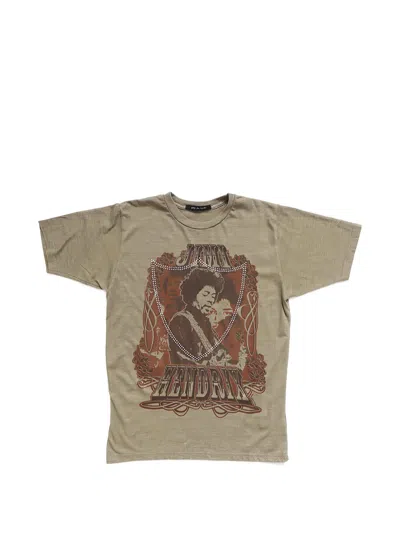 Htc Los Angeles Jimi Hendrix Graphic-print T-shirt In Neutral