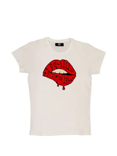 Htc Los Angeles L.a Lips T-shirt In White