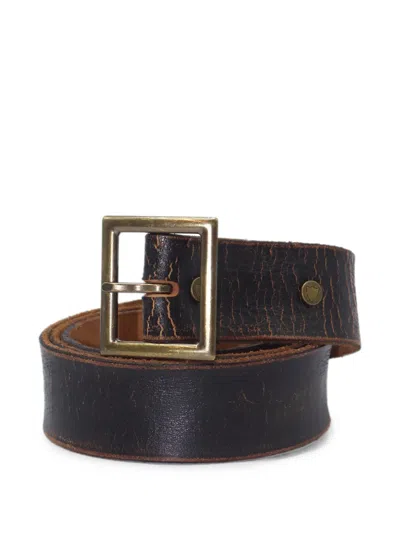 Htc Los Angeles Leather Belt In Blue