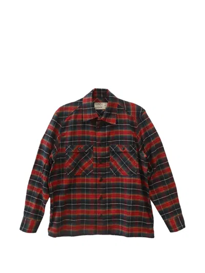 Htc Los Angeles Logo-print Check-pattern Shirt In Black
