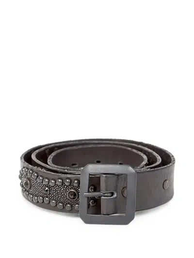 Htc Los Angeles Marlena Studded Leather Belt In Black