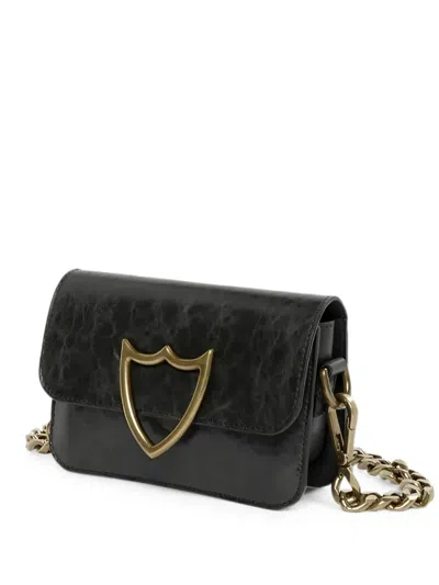 Htc Los Angeles Mini L.a. Logo-plaque Leather Shoulder Bag In Black
