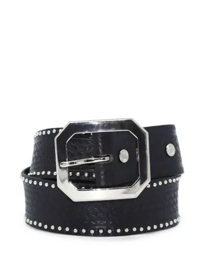 Htc Los Angeles Mulholland Studded Leather Belt In Black
