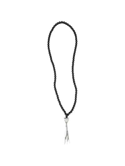 Htc Los Angeles Mystery Shield Beaded Necklace In Black
