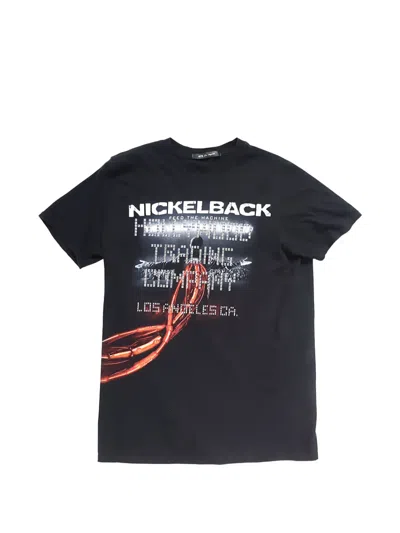 Htc Los Angeles Nickleback Lux Studded Graphic-print T-shirt In Black