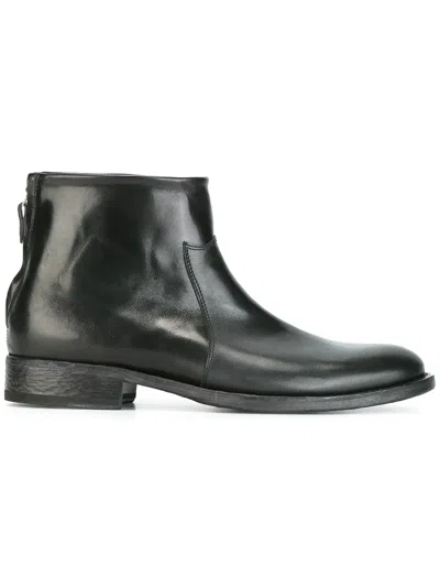 Htc Los Angeles Officer Round-toe Boots In Animal Print