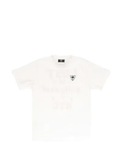 Htc Los Angeles Printed Cotton T-shirt In White