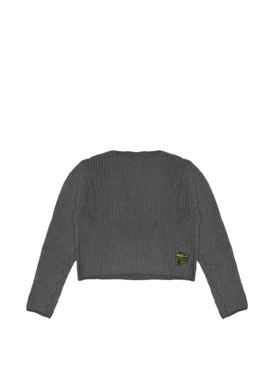 Htc Los Angeles Ribbed Cropped Sweater In Black