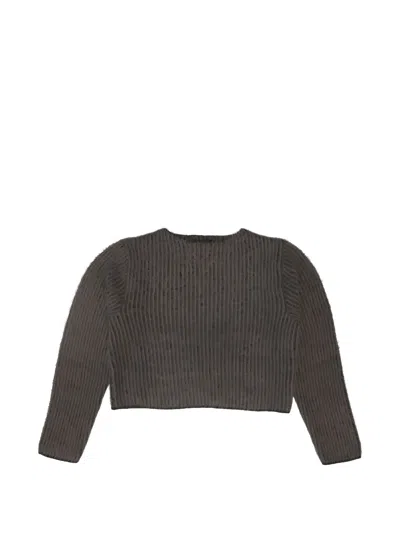 Htc Los Angeles Ribbed-knit Sweater In Gray