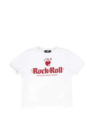 Htc Los Angeles Rock & Roll Graphic-print Boxy-fit T-shirt In White