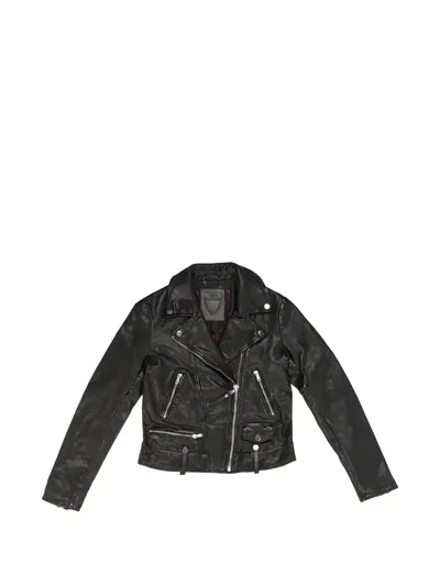 Htc Los Angeles Santa Ana Stud-embellished Leather Jacket In Black