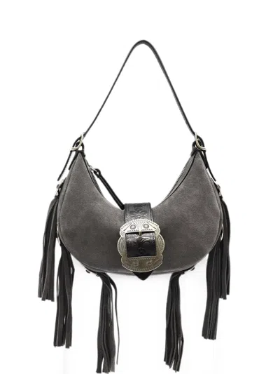 Htc Los Angeles Sheryl Fringe-detail Shoulder Bag In Gray