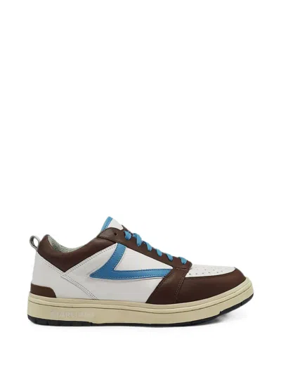 Htc Los Angeles Starlight Leather Sneakers In Brown