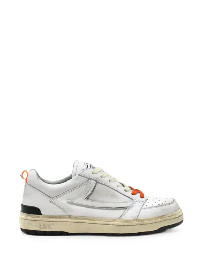 Htc Los Angeles Starlight Shield Leather Sneakers In White